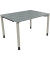Schreibtisch All in One, manuell höhenverstellbar, 68-82cm (H), 120x90cm (BxT), rechteckig, beton hell / silberaluminium