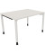Schreibtisch All in One, manuell höhenverstellbar, 68-82cm (H), 120x90cm (BxT), rechteckig, weiß / weiß