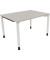 Schreibtisch All in One, manuell höhenverstellbar, 68-82cm (H), 120x90cm (BxT), rechteckig, lichtgrau / weiß