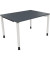 Schreibtisch All in One, manuell höhenverstellbar, 68-82cm (H), 120x90cm (BxT), rechteckig, lavagrau / weiß