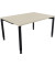 Schreibtisch All in One, manuell höhenverstellbar, 68-82cm (H), 140x100cm (BxT), rechteckig, akazie hell / anthrazit metallic