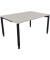Schreibtisch All in One, manuell höhenverstellbar, 68-82cm (H), 140x100cm (BxT), rechteckig, lichtgrau / anthrazit metallic