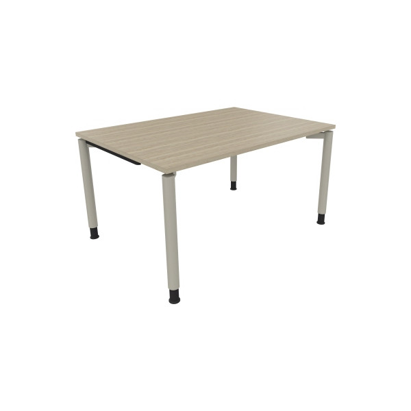 4003969080645 - Schreibtisch All in One 810037471 höhenverstellbar 68-82cm (H) rechteckig eiche natur   silberaluminium 4003969080645 Soennec