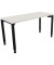 Schreibtisch All in One, manuell höhenverstellbar, 68-82cm (H), 140x60cm (BxT), rechteckig, weiß / anthrazit metallic