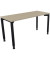 Schreibtisch All in One, manuell h&ouml;henverstellbar, 68-82cm (H), 140x60cm (BxT), rechteckig, eiche natur / anthrazit metallic