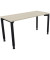 Schreibtisch All in One, manuell höhenverstellbar, 68-82cm (H), 140x60cm (BxT), rechteckig, akazie hell / anthrazit metallic