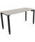 Schreibtisch All in One, manuell höhenverstellbar, 68-82cm (H), 140x60cm (BxT), rechteckig, lichtgrau / anthrazit metallic