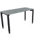 Schreibtisch All in One, manuell höhenverstellbar, 68-82cm (H), 140x60cm (BxT), rechteckig, beton hell / anthrazit metallic