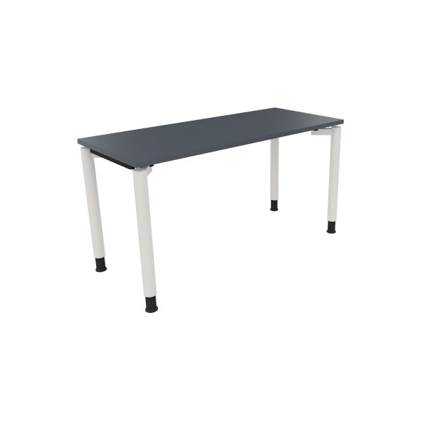 4003969081116 - Schreibtisch All in One 810037882 manuell höhenverstellbar 68-82cm (H) 140x60cm (BxT) rechteckig lavagrau   verkehrsweiß 40