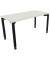 Schreibtisch All in One, manuell höhenverstellbar, 68-82cm (H), 140x70cm (BxT), rechteckig, weiß / anthrazit metallic