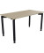 Schreibtisch All in One, manuell höhenverstellbar, 68-82cm (H), 140x70cm (BxT), rechteckig, eiche natur / anthrazit metallic