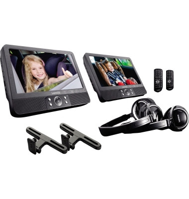 DVD-Player DVP-939 Tragbares Ger&auml;t 22,5 x 17 cm (B x H) (9") 2 DVD-Player inkl. 12 V-KFZ-Adapter, 2 Netzadapter, 2 Kopfh&ouml;rer, 