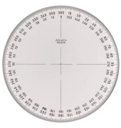 Kunststoff-Winkelmesser 360°- Vollkreis 1512/5 transparent Ø 12cm