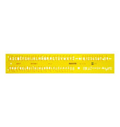 Kunststoff-Schablone Schrift 5301/7 gelb-transparent Schrifthöhe 7mm