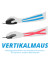 Vertikalmaus Penguin M 9894701, 6 Tasten, kabellos, USB-Funk, ergonomisch, Laser, schwarz, silber