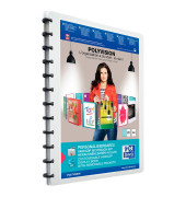 Präsentationsringbuch vario-zipp 100420818, A4 12 Ringe 19mm Ring-Ø Polypropylen, 1 Außentasche, weiß