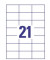Etiketten KF10649, weiß 70x42,3mm, rechteckig, 