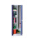 Putzmittelschrank 104432, abschlie&szlig;bar, lichtgrau/enzianblau, 60x180x50cm (BxHxT)