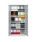 Aktenschrank FLC/N.195, Stahl abschließbar, 5 OH, 92 x 195 x 50 cm, lichtgrau