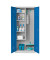 Putzmittelschrank 104528, abschlie&szlig;bar, 0 OH, lichtgrau/enzianblau, 80x180x50cm (BxHxT)