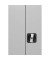 Stahlschrank 100003, abschlie&szlig;bar, 2 OH, lichtgrau, 80x75x38cm (BxHxT)