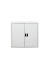 Stahlschrank 100003, abschlie&szlig;bar, 2 OH, lichtgrau, 80x75x38cm (BxHxT)