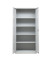 Stahlschrank 100161, abschlie&szlig;bar, 5 OH, lichtgrau, 92x195x42cm (BxHxT)