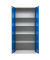 Stahlschrank 100162, abschlie&szlig;bar, 5 OH, lichtgrau/enzianblau, 92x195x42cm (BxHxT)