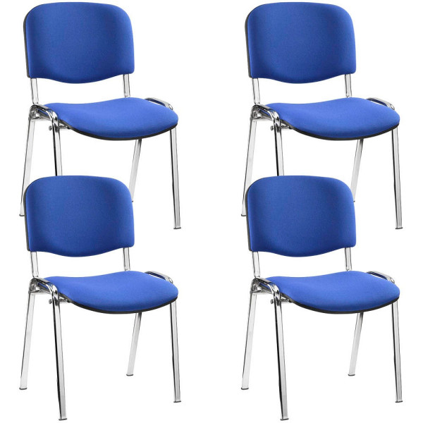 5901747021387 - Besucherstuhl Iso Visitor blau chrom ohne Armlehnen 4-Fuß-Gestell 5901747021387 4 Stück 5901747021387 - Besucherstuhl Iso Visitor blau chrom ohne Armlehnen 4-Fuß-Gestell 5901747021387 4 Stück