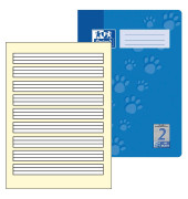 Schulheft 100050401, Lineatur 2 / Schreiblern-Lineatur, A4, 90g, blau, 16 Blatt / 32 Seiten