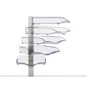 Briefablagenset Schalenset 720+5002+000, A4/B4, lichtgrau-transparent, Kunststoff