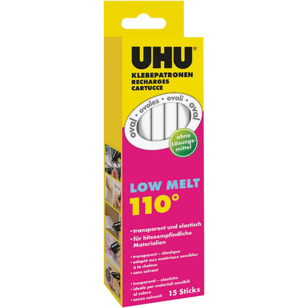 10 Stück UHU Klebepatrone 48630 f.LT100 transp. a 12,5g elast. 4026700486308 UHU 200 Gramm