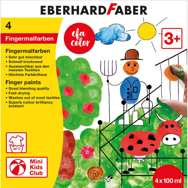 4 Stück Faber-Castell Fingermalfarbe 4er Set/578804 4 4087205788045 Faber-Castell 4 Stück
