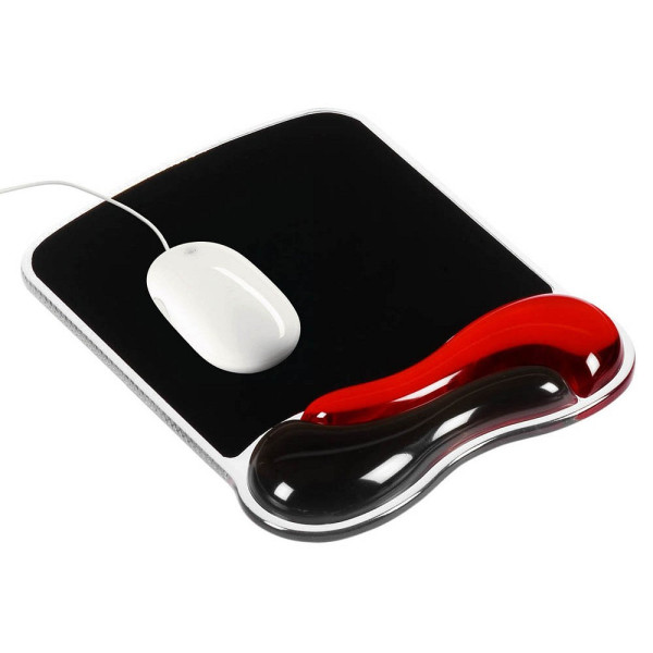 0636638006246 - Mauspad mit Gelkissen Duo Belüftungskanäle Memoryfunktion B 238 x T 337 x H 38 mm rot-schw