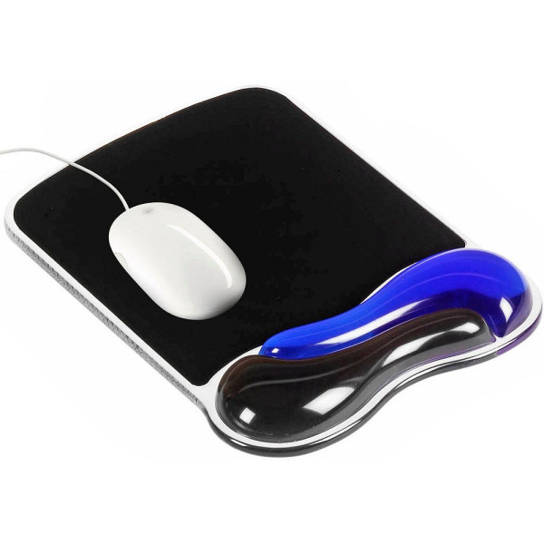 0636638006239 - Mauspad mit Gelkissen Duo Belüftungskanäle Memoryfunktion B 238 x T 337 x H 38 mm blau-grau