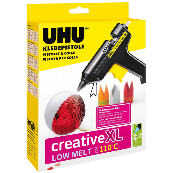 UHU creative XL LOW MELT 110°C Heißklebepistole schwarz, 1 St.