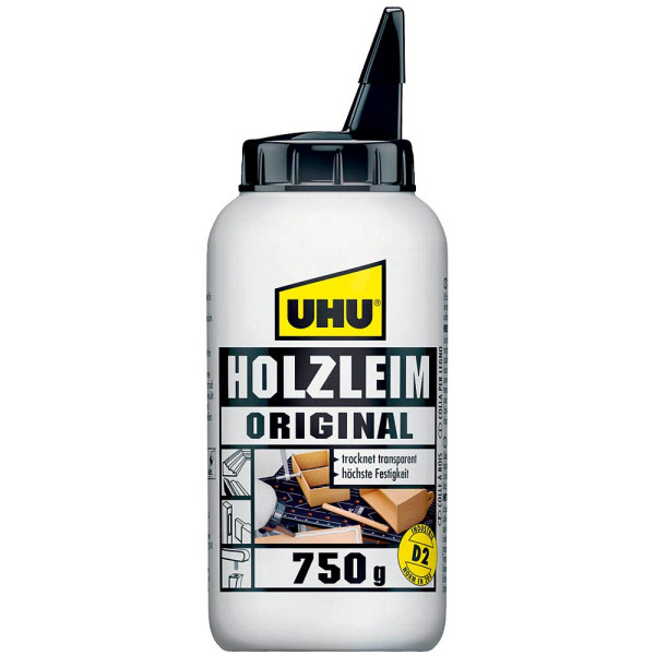 6 Stück UHU Holzleim 48575 Original, 750g, wasserfest 4026700485752 UHU 750 Gramm