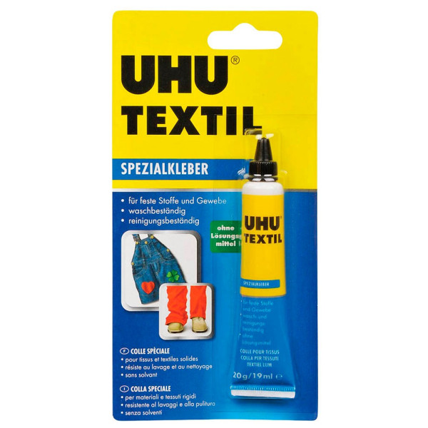 6 Stück UHU Spezialkleber 48665 Textil, 20g, permanent 4026700486650 UHU 20 Gramm