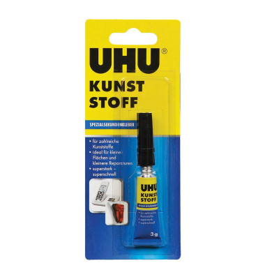 Sekundenkleber 47705 Kunststoff, 3g, permanent