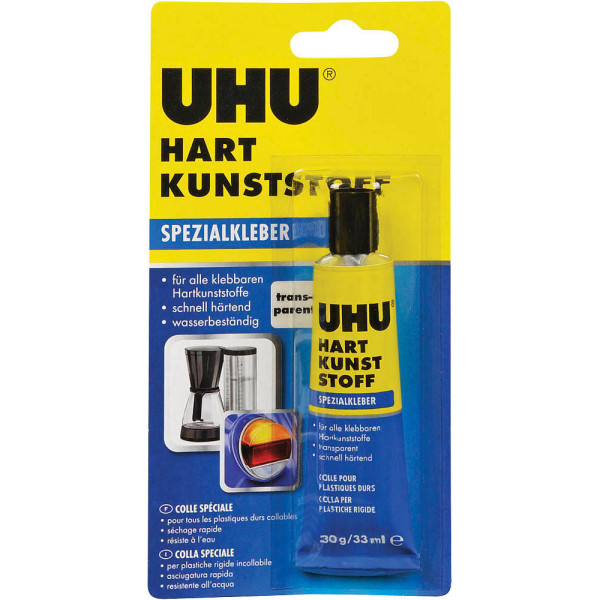 6 Stück UHU Spezialkleber 46650 Hart Kunststoff, 30g, permanent 4026700466508 UHU 30 Gramm