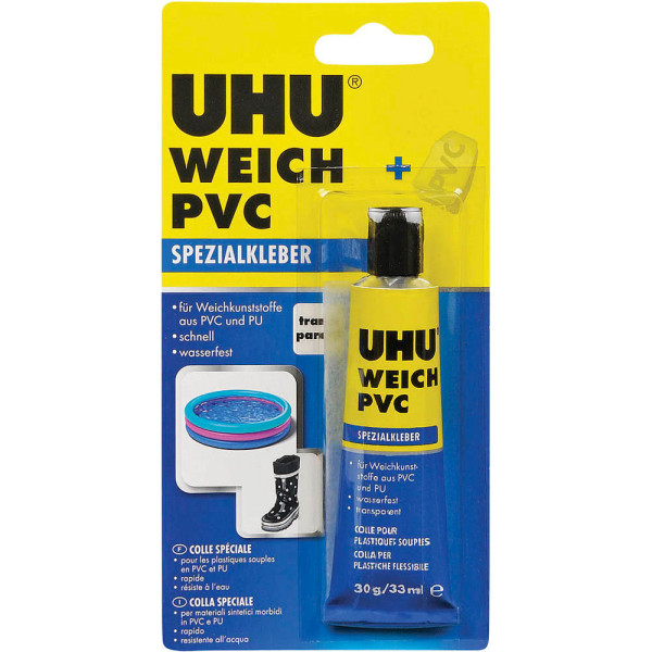 6 Stück UHU Spezialkleber 46655 Weich + PVC, 30g, permanent 4026700466553 UHU 30 Gramm