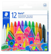 Wachsmalkreide Noris Club 220 NC12 12er Etui farbig sortiert rund 80x110mm
