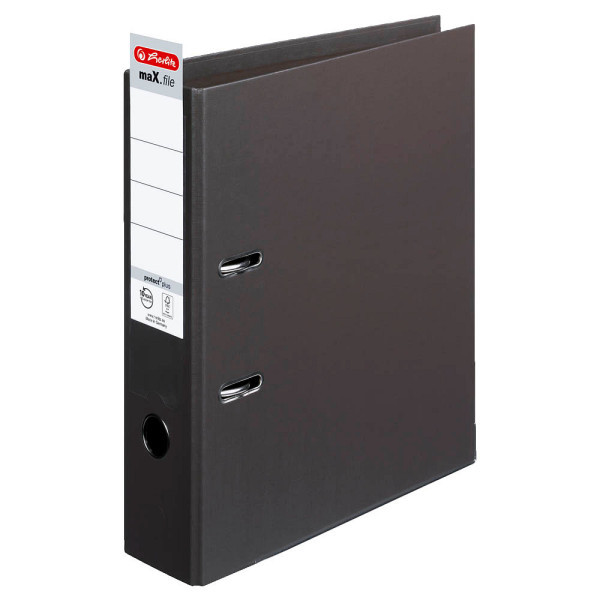 10 Stück Herlitz Ordner maX.file protect plus 10834463, A4 80mm breit PP vollfarbig braun 4008110308340 Herlitz