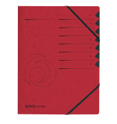 Ordnungsmappe easyorga 10843068, 1-7, rot, A4, 7 F&auml;cher