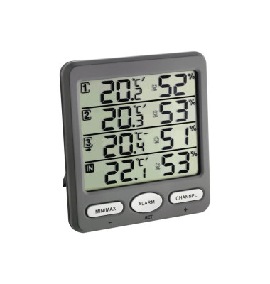 TFA 30.3054.10 Klima Monitor Hygrometer, grau