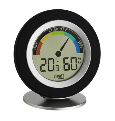 TFA 30.5019.01 Cosy Digitales Thermo-Hygrometer, grau/silber
