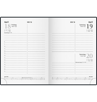 Taschenkalender 5033830955, farbig sortiert, 1 Tag / 1 Seite, 10x14cm (A6), 2026