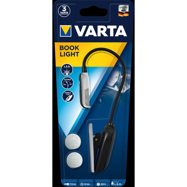 4008496772599 - 5 cm VARTA Book Light LED Buch-Leselampe schwarz 255 cm 1 St 16618101421 4008496772599