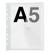 Dokumententasche 40159-04, A5, transparent farblos, Polypropylen (PP), Klettverschluss
