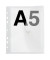 Dokumententasche 40159-04, A5, transparent farblos, Polypropylen (PP), Klettverschluss